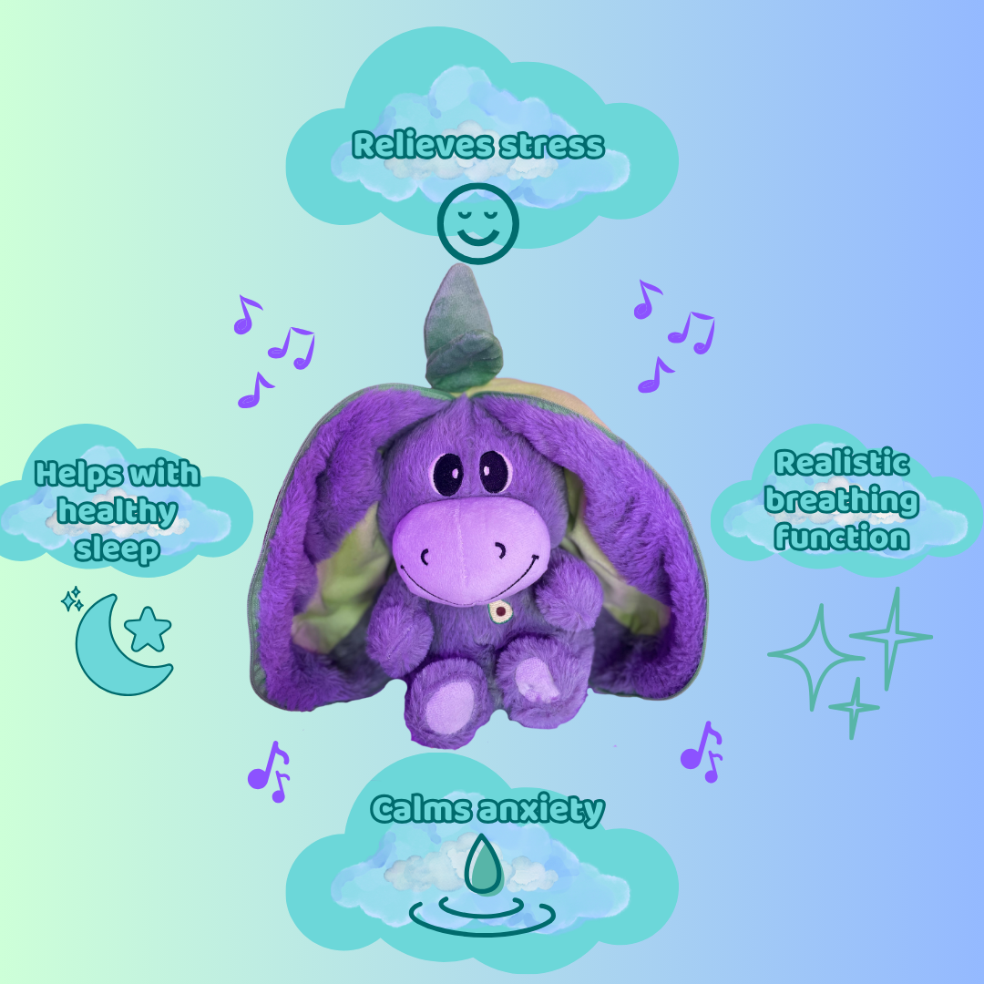 Stuffed Donkey toy that breathes to sleep, anti-stress.