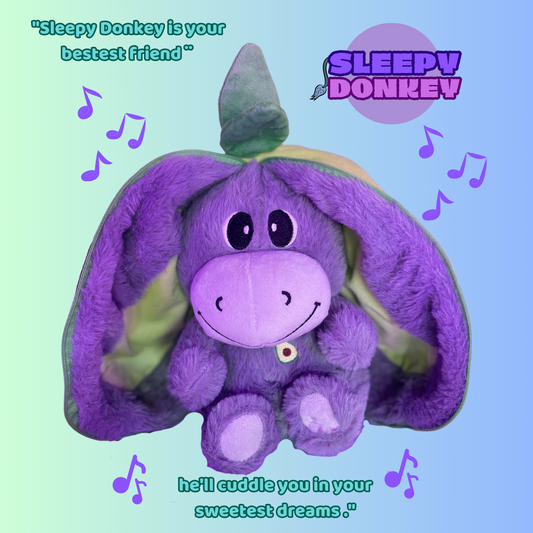 Stuffed Donkey toy that breathes to sleep, anti-stress.